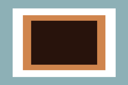 Blackboard with a brown frame on a light blue background, detailed image