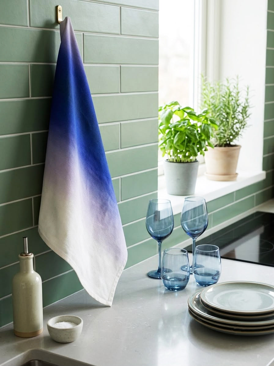 Ocean Organic Cotton Tea Towel