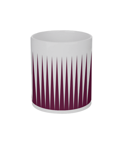 White container with a purple gradient pattern on a white, background, front view