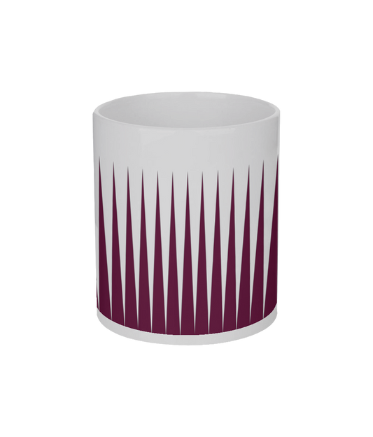 White container with a purple gradient pattern on a white, background, front view