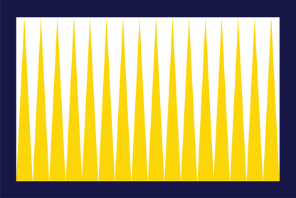 Yellow vertical triangle on a blue background